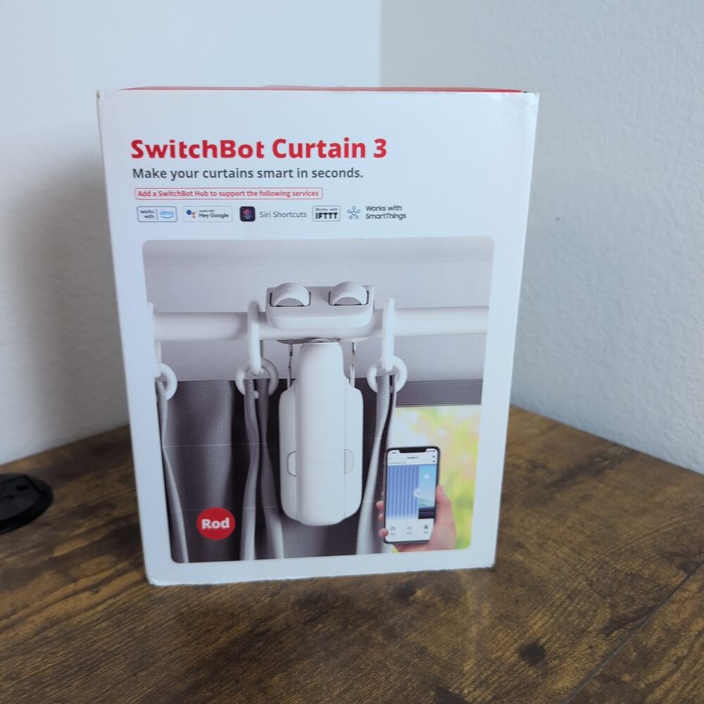 SwitchBot Curtain 3 Smart Curtain Opener Rod Version White W2400000 Open Box